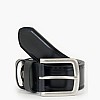 Men Belts L257 Black Leather Mortoglou