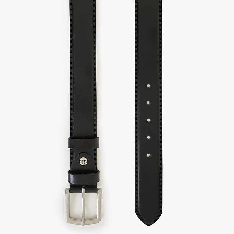 Men Belts L257 Black Leather Mortoglou