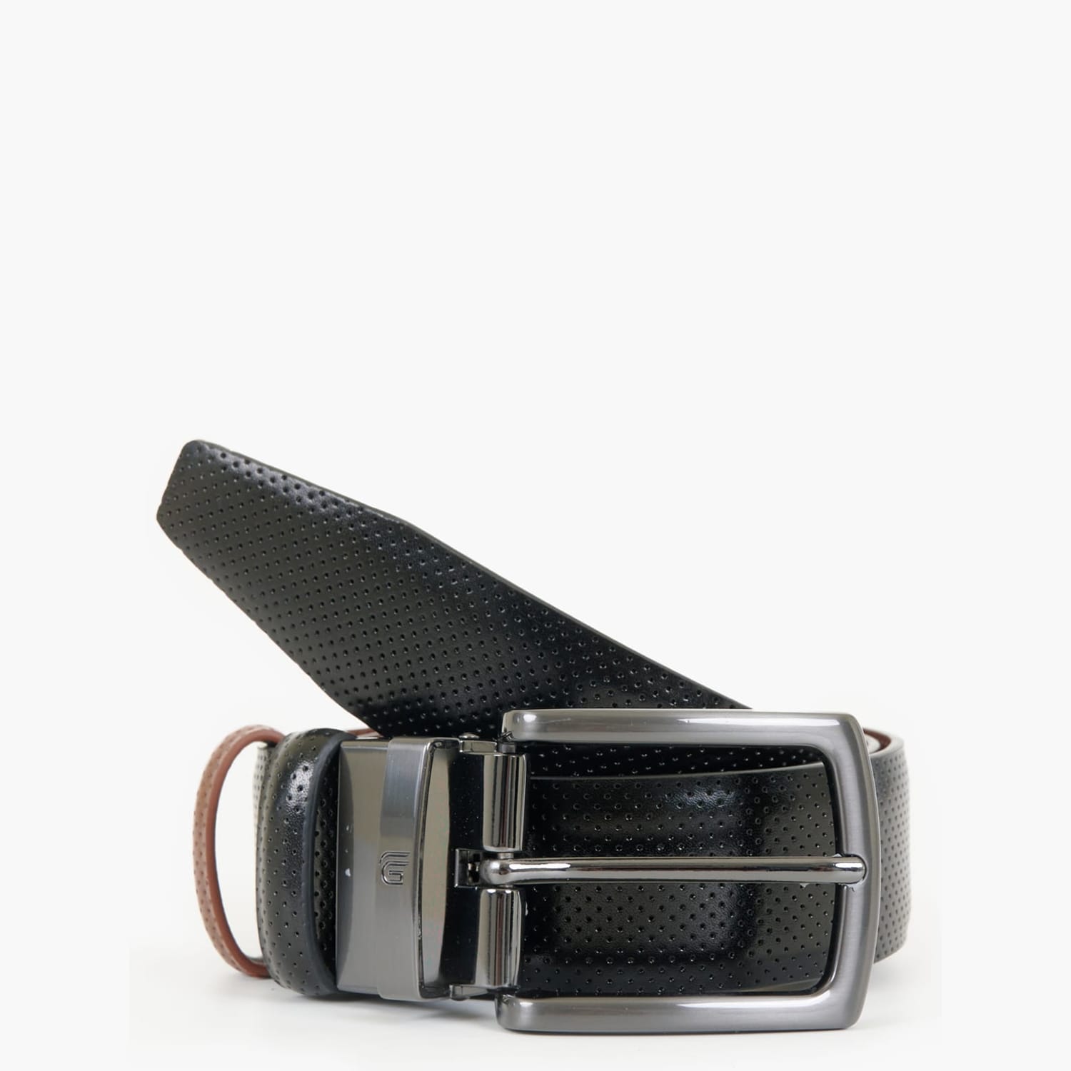 Men Belts LGD2033 Black Leather Mortoglou