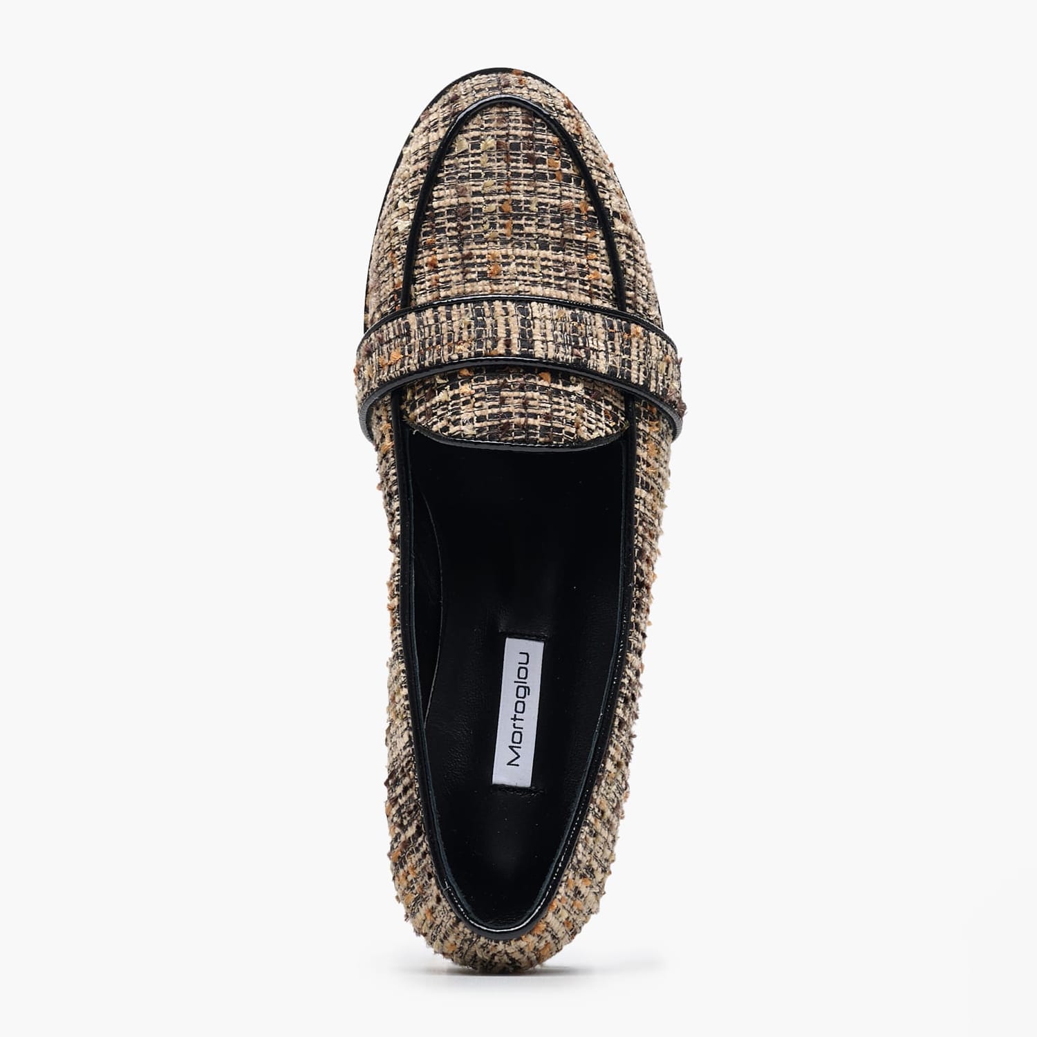 Women Moccasins S10 Beige Fabric Mortoglou Women Moccasins S10 Beige Fabric Mortoglou