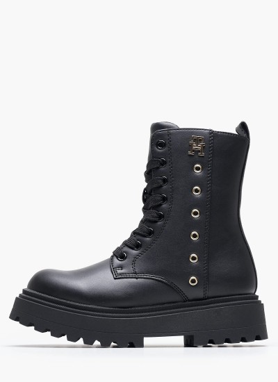 Παιδικά Μποτάκια Ottis.Padded Μαύρο ECOleather Pepe Jeans