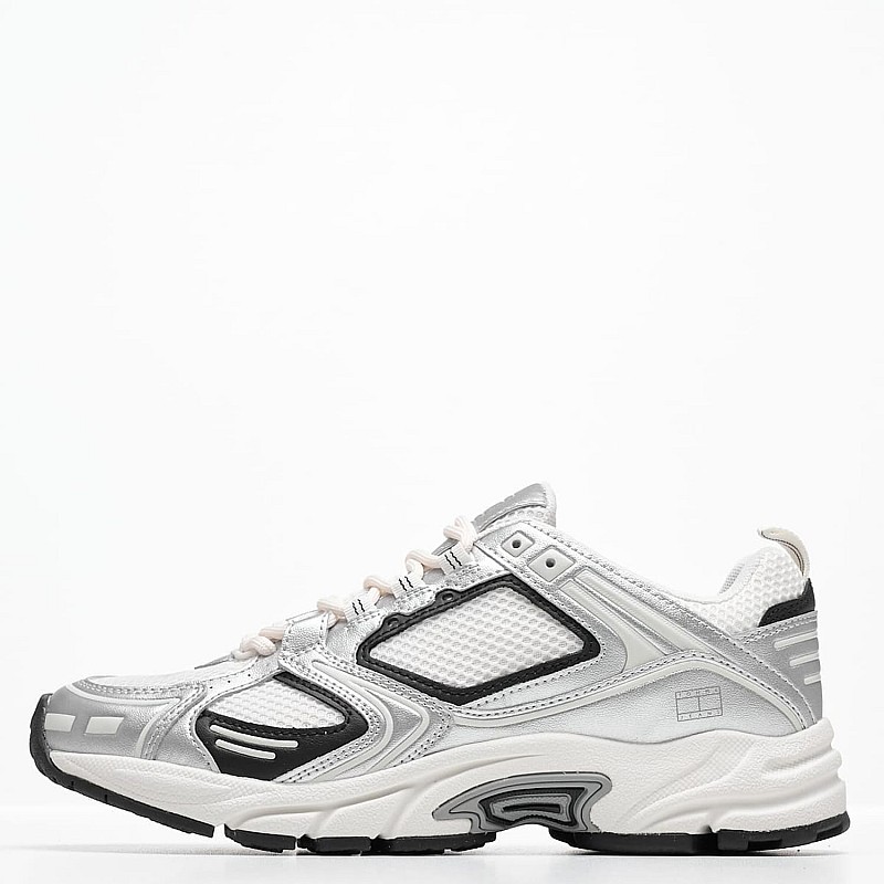 Women Casual Shoes Archive.Runner Silver ECOleather-Fabric Tommy Hilfiger