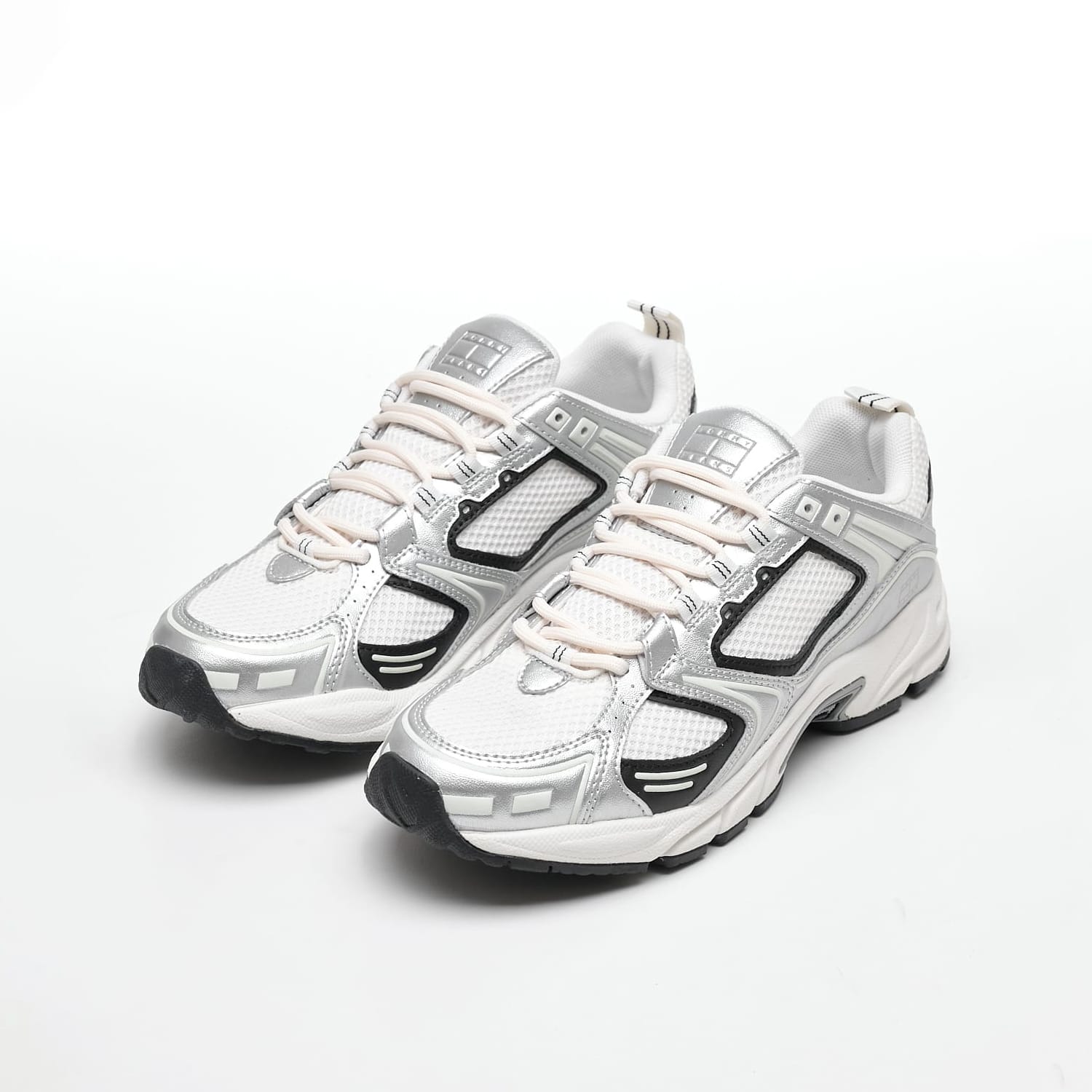 Women Casual Shoes Archive.Runner Silver ECOleather-Fabric Tommy Hilfiger