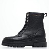 Γυναικεία Μποτάκια Bicolor.Laceup Μαύρο Δέρμα Tommy Hilfiger Γυναικεία Μποτάκια Bicolor.Laceup Μαύρο Δέρμα Tommy Hilfiger