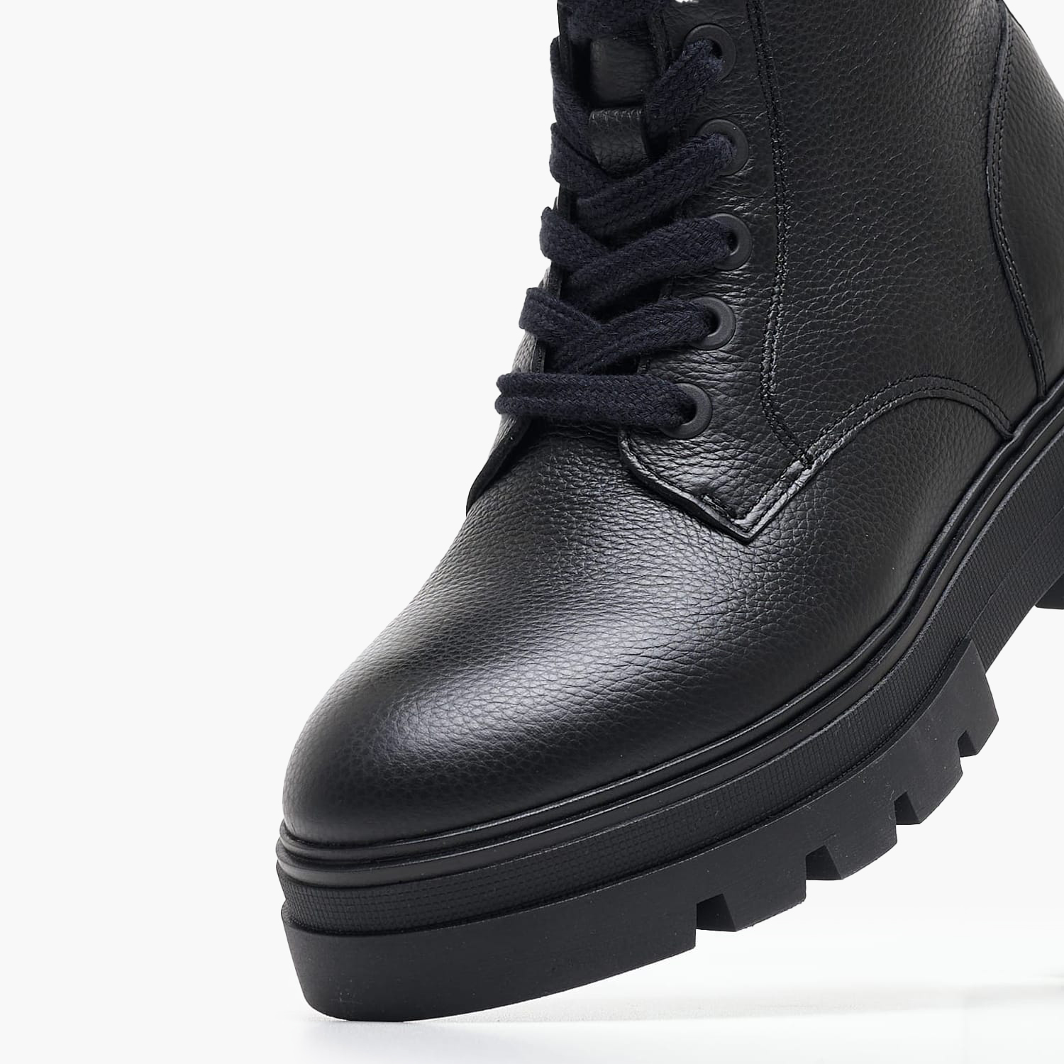 Γυναικεία Μποτάκια Bicolor.Laceup Μαύρο Δέρμα Tommy Hilfiger