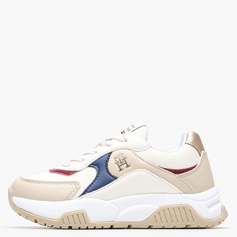 Παιδικά Παπούτσια Casual Butter.Sneaker Μπεζ ECOleather Tommy Hilfiger