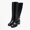 Γυναικείες Μπότες Chain.Longboot Μαύρο Δέρμα Tommy Hilfiger Γυναικείες Μπότες Chain.Longboot Μαύρο Δέρμα Tommy Hilfiger