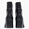 Women Boots Chain.Midbootie Black Leather Tommy Hilfiger