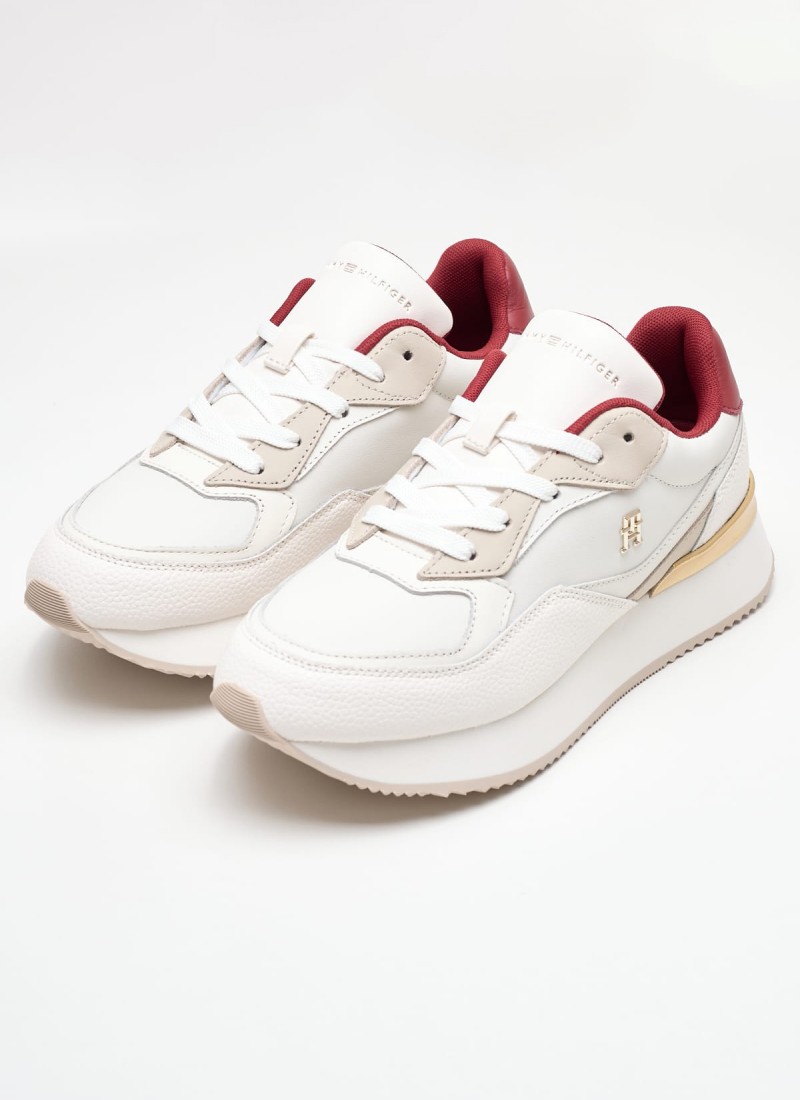 Women Casual Shoes from the Tommy Hilfiger brand Chic.Chunky White Leather mortoglou.gr eshop