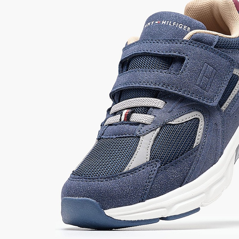 Kids Casual Shoes Cut.V.Sneaker Blue ECOleather-Fabric Tommy Hilfiger