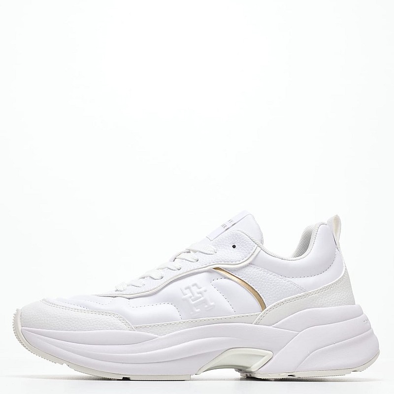 Γυναικεία Παπούτσια Casual Dressy.Runner Άσπρο Δέρμα Tommy Hilfiger