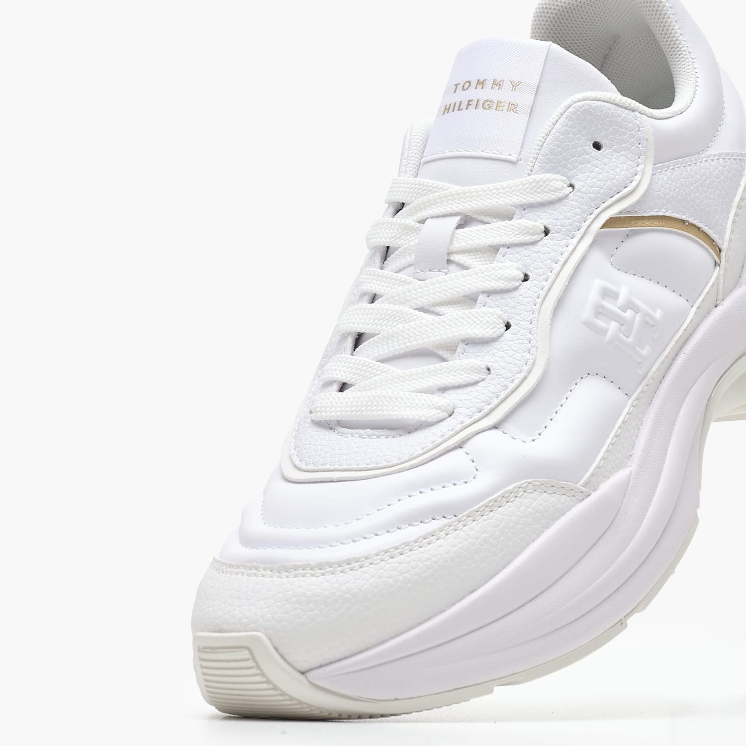 Γυναικεία Παπούτσια Casual Dressy.Runner Άσπρο Δέρμα Tommy Hilfiger