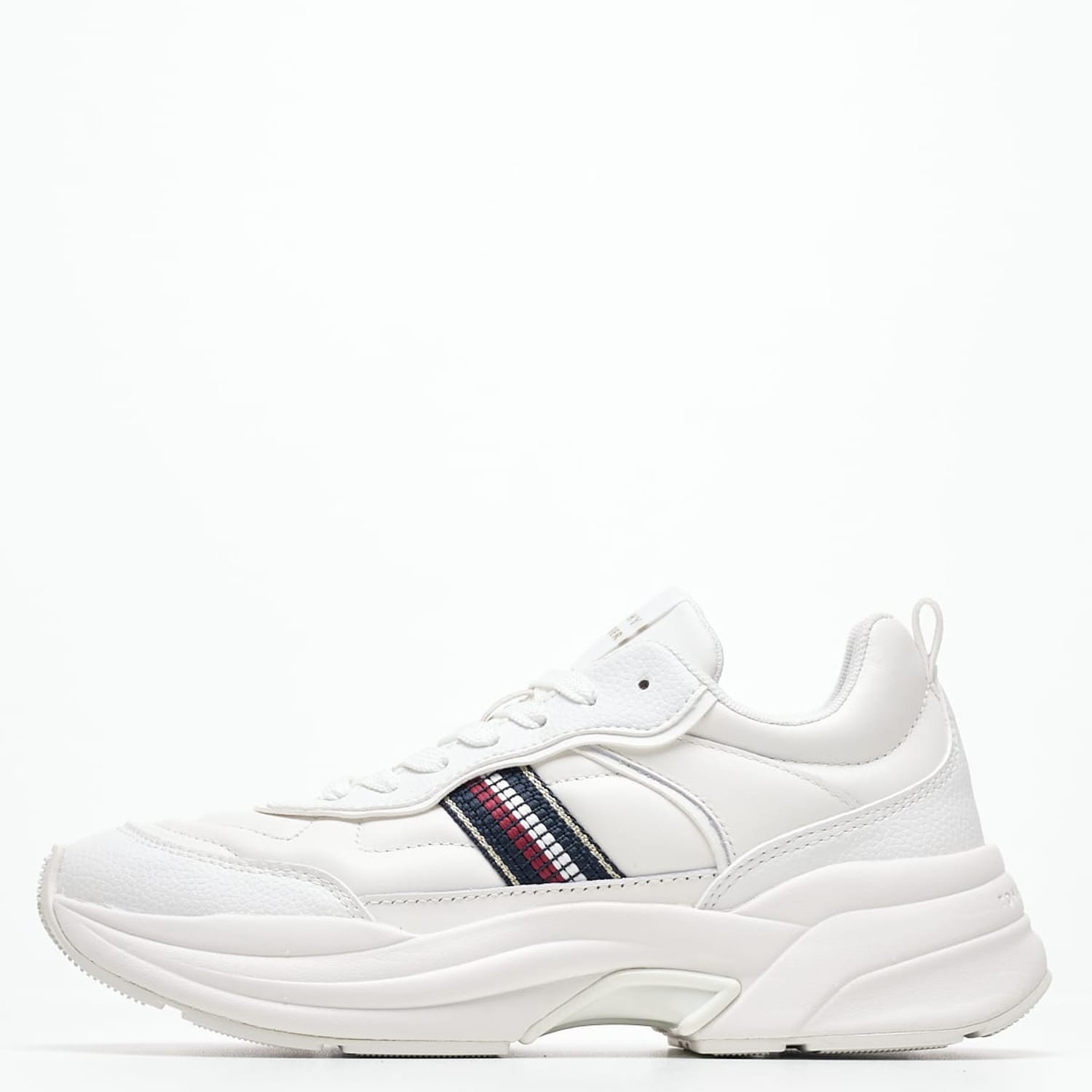 Γυναικεία Παπούτσια Casual Dressy.Stripes Άσπρο Δέρμα Tommy Hilfiger