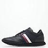 Ανδρικά Παπούτσια Casual Ess.Runner Μαύρο Δέρμα Tommy Hilfiger Ανδρικά Παπούτσια Casual Ess.Runner Μαύρο Δέρμα Tommy Hilfiger