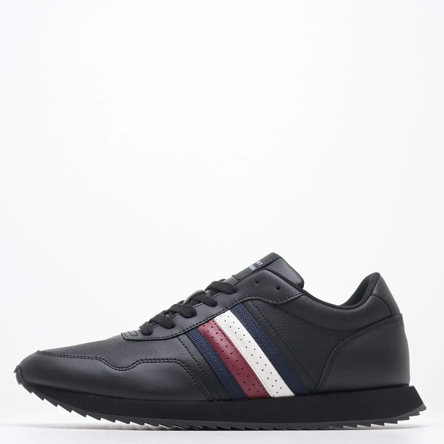 Ανδρικά Παπούτσια Casual Ess.Runner Μαύρο Δέρμα Tommy Hilfiger