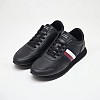 Ανδρικά Παπούτσια Casual Ess.Runner Μαύρο Δέρμα Tommy Hilfiger Ανδρικά Παπούτσια Casual Ess.Runner Μαύρο Δέρμα Tommy Hilfiger