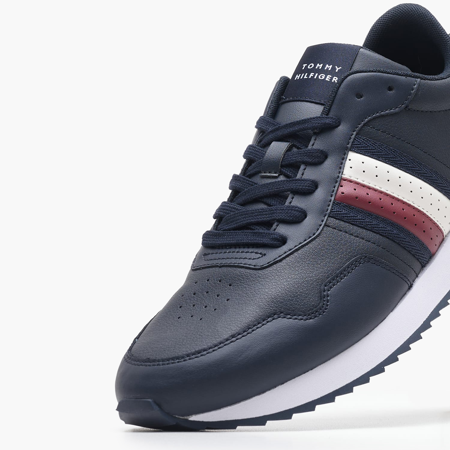 Ανδρικά Παπούτσια Casual Ess.Runner Μπλε Δέρμα Tommy Hilfiger