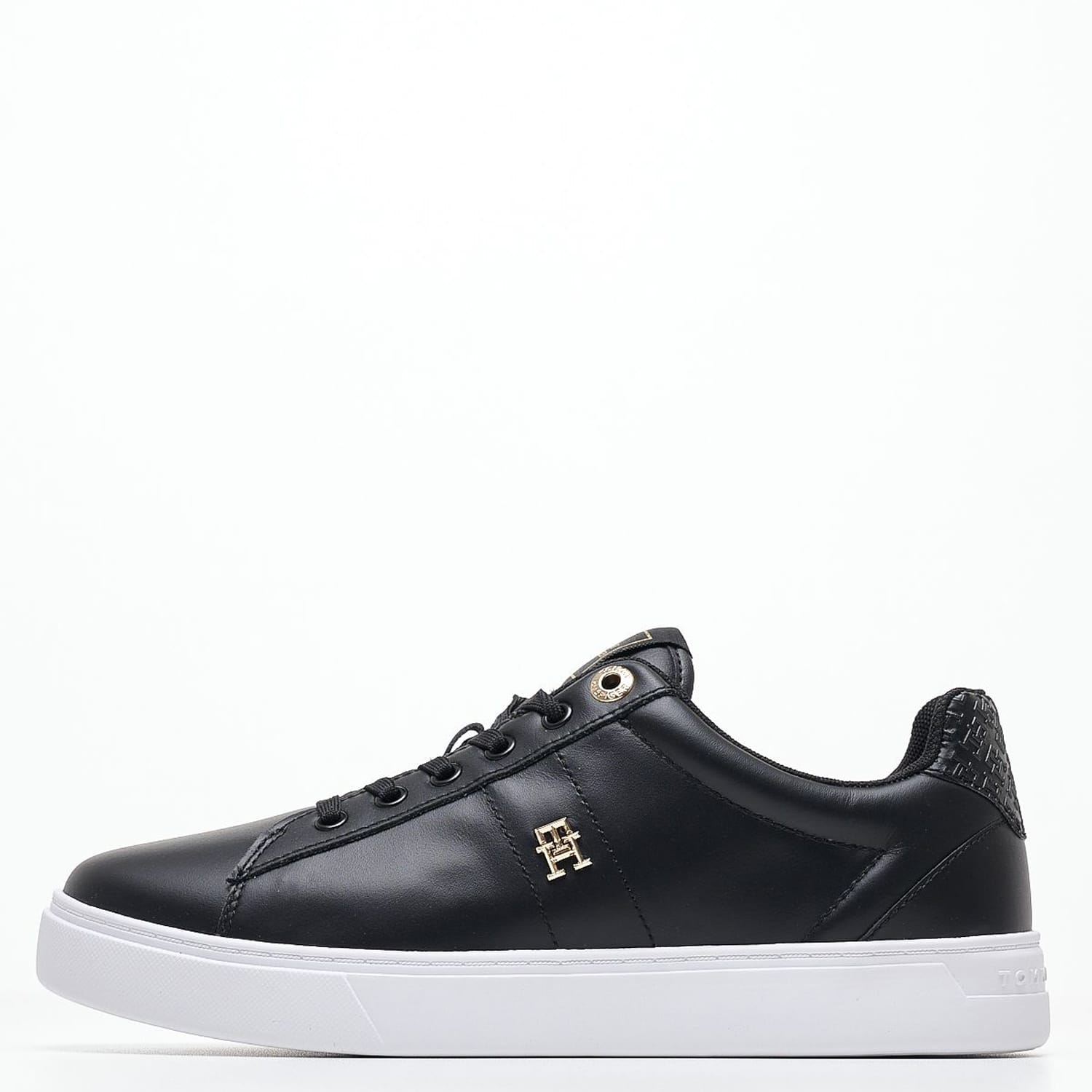 Γυναικεία Παπούτσια Casual Essen.Mono Μαύρο Δέρμα Tommy Hilfiger