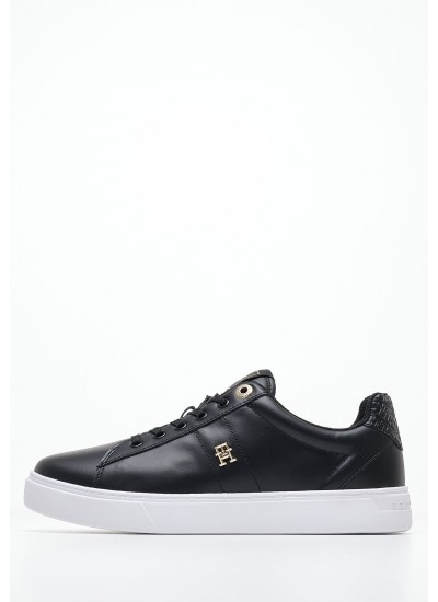 Γυναικεία Παπούτσια Casual Bold.Flat.Low Μαύρο Δέρμα Calvin Klein