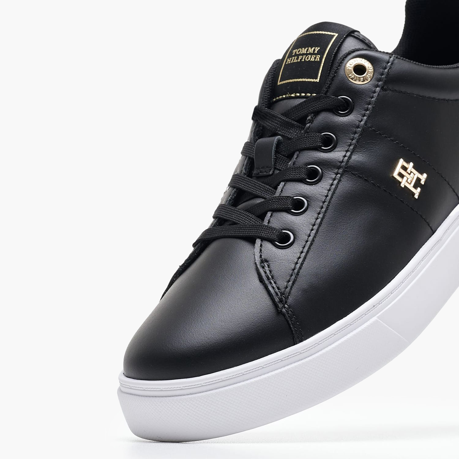Γυναικεία Παπούτσια Casual Essen.Mono Μαύρο Δέρμα Tommy Hilfiger