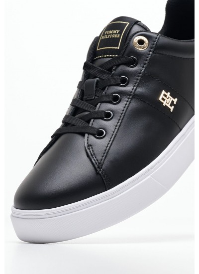 Γυναικεία Παπούτσια Casual Bold.Flat.Low Μαύρο Δέρμα Calvin Klein