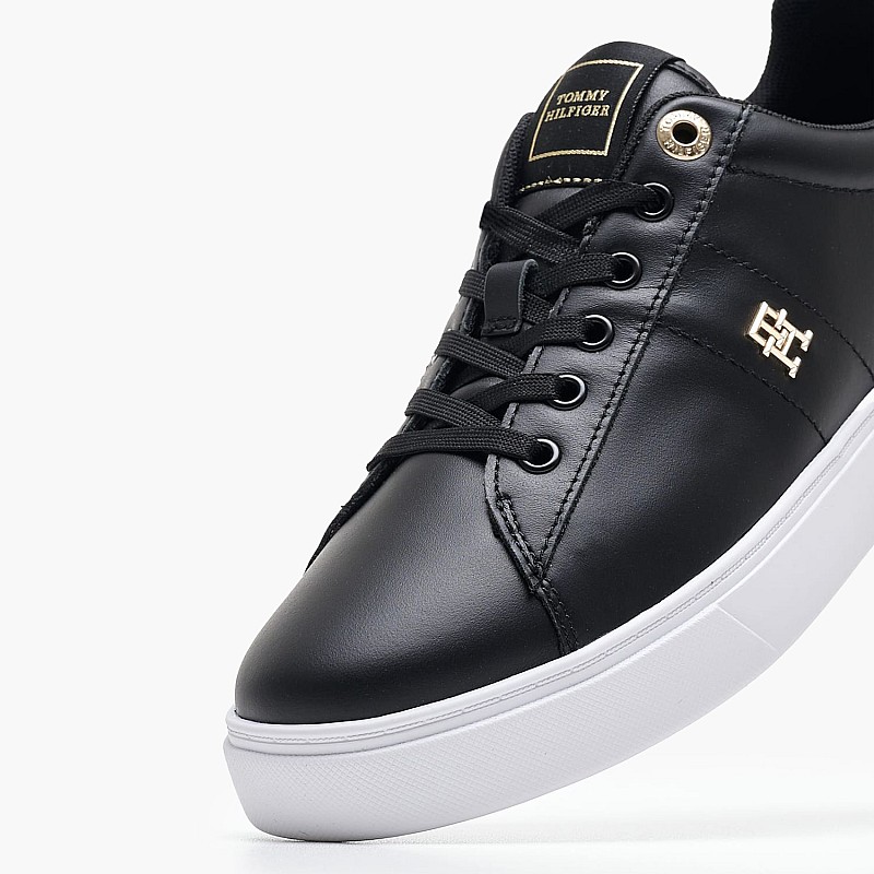 Γυναικεία Παπούτσια Casual Essen.Mono Μαύρο Δέρμα Tommy Hilfiger