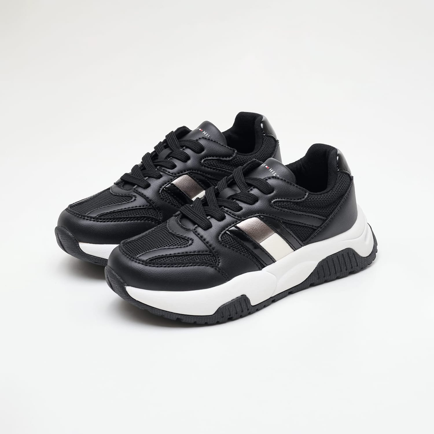 Παιδικά Παπούτσια Casual Flag.Silver Μαύρο ECOleather-Ύφασμα Tommy Hilfiger Παιδικά Παπούτσια Casual Flag.Silver Μαύρο ECOleather-Ύφασμα Tommy Hilfiger