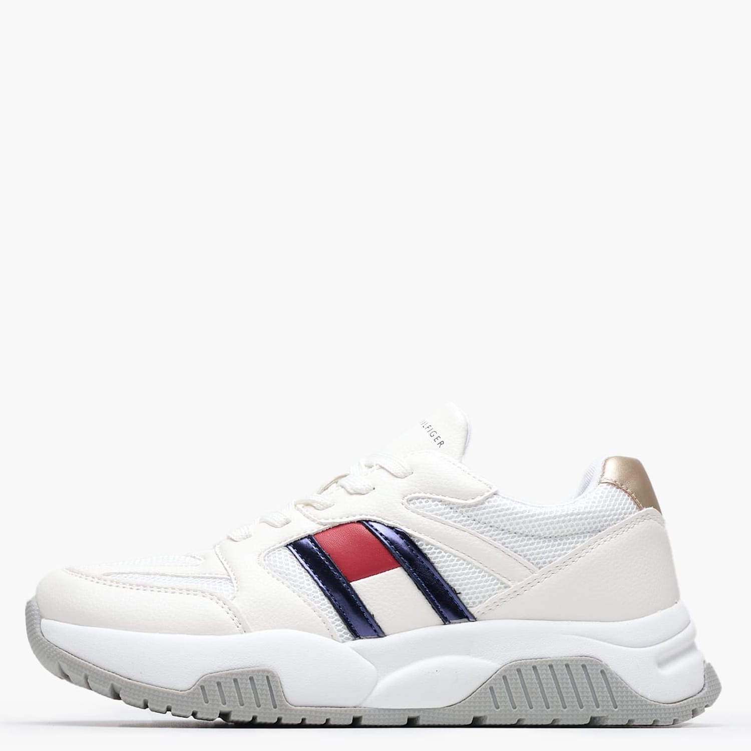 Παιδικά Παπούτσια Casual Flag.Silver Άσπρο ECOleather-Ύφασμα Tommy Hilfiger