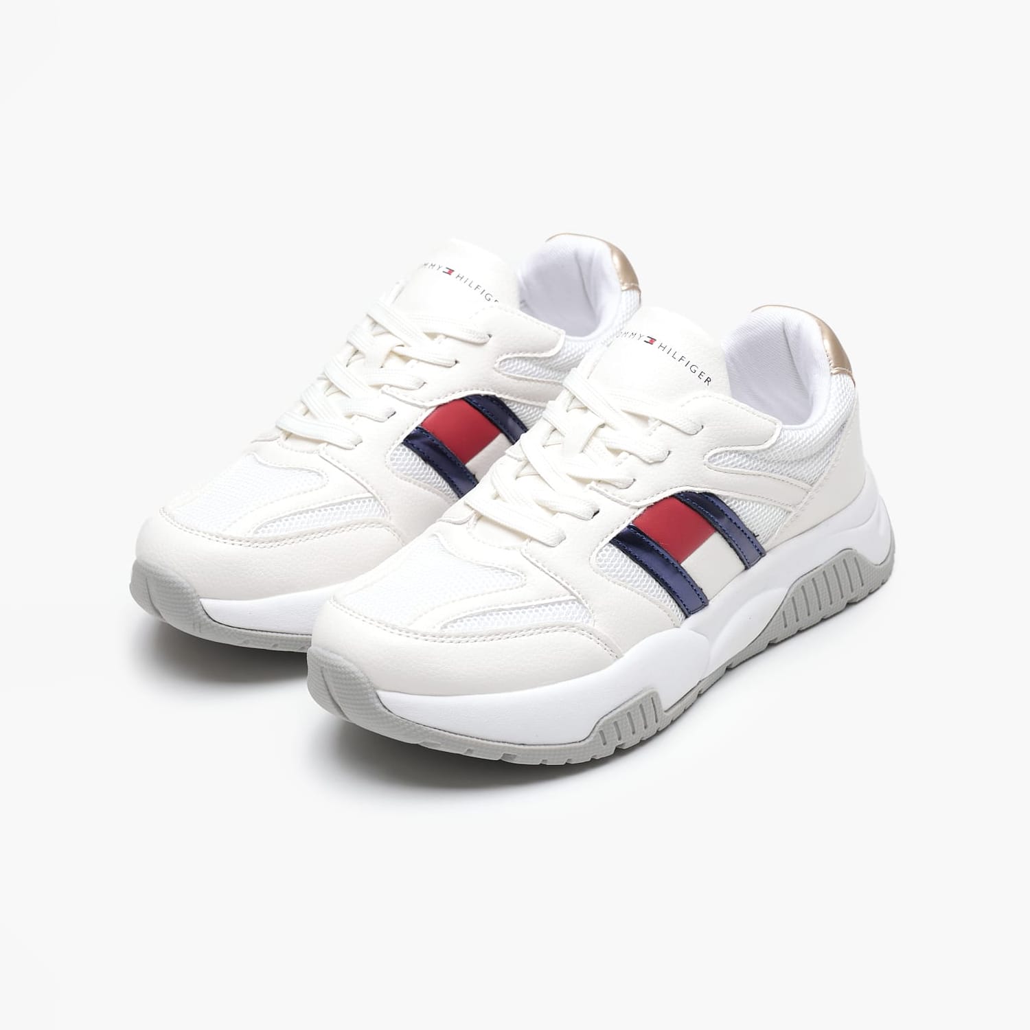 Παιδικά Παπούτσια Casual Flag.Silver Άσπρο ECOleather-Ύφασμα Tommy Hilfiger Παιδικά Παπούτσια Casual Flag.Silver Άσπρο ECOleather-Ύφασμα Tommy Hilfiger
