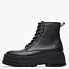 Γυναικεία Μποτάκια Flatform.Boot Μαύρο Δέρμα Tommy Hilfiger