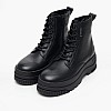 Γυναικεία Μποτάκια Flatform.Boot Μαύρο Δέρμα Tommy Hilfiger