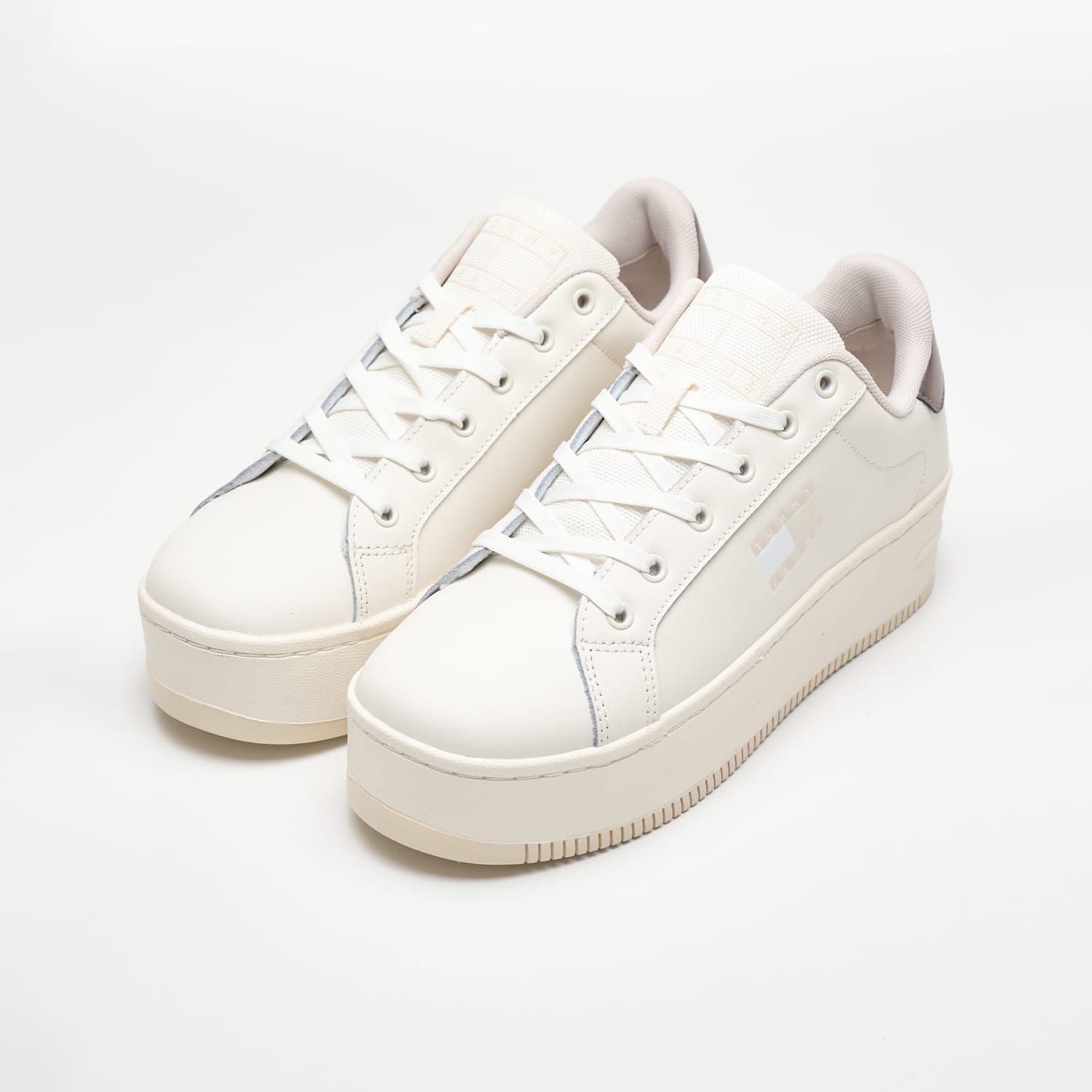 Γυναικεία Παπούτσια Casual Flatform.Metallic Μπεζ Δέρμα Tommy Hilfiger Γυναικεία Παπούτσια Casual Flatform.Metallic Μπεζ Δέρμα Tommy Hilfiger