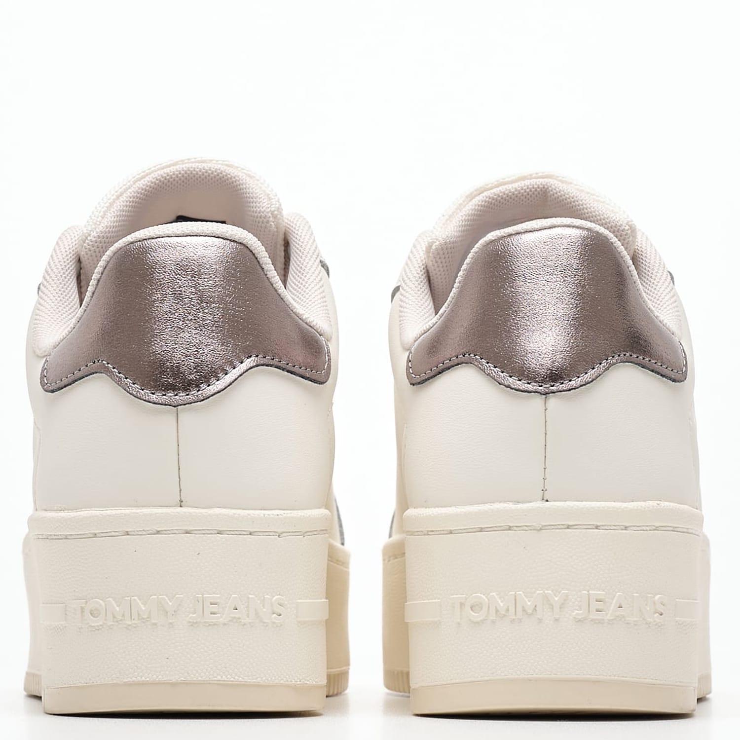 Γυναικεία Παπούτσια Casual Flatform.Metallic Μπεζ Δέρμα Tommy Hilfiger Γυναικεία Παπούτσια Casual Flatform.Metallic Μπεζ Δέρμα Tommy Hilfiger