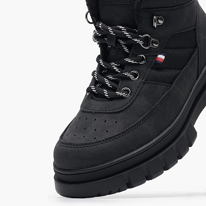 Παιδικά Μποτάκια Ice.Bootie Μαύρο ECOleather Tommy Hilfiger