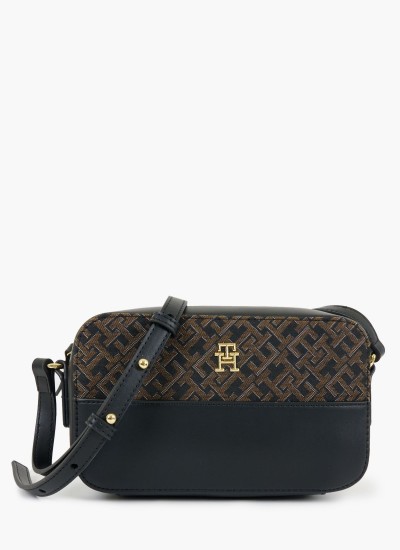 Γυναικείες Τσάντες Jacquard.Camera Μαύρο ECOleather-Ύφασμα Tommy Hilfiger
