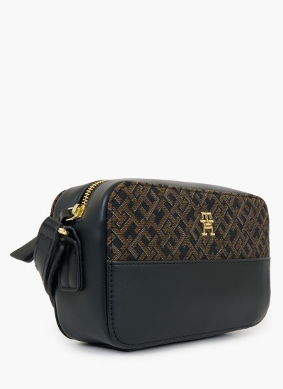 Γυναικείες Τσάντες Jacquard.Camera Μαύρο ECOleather-Ύφασμα Tommy Hilfiger