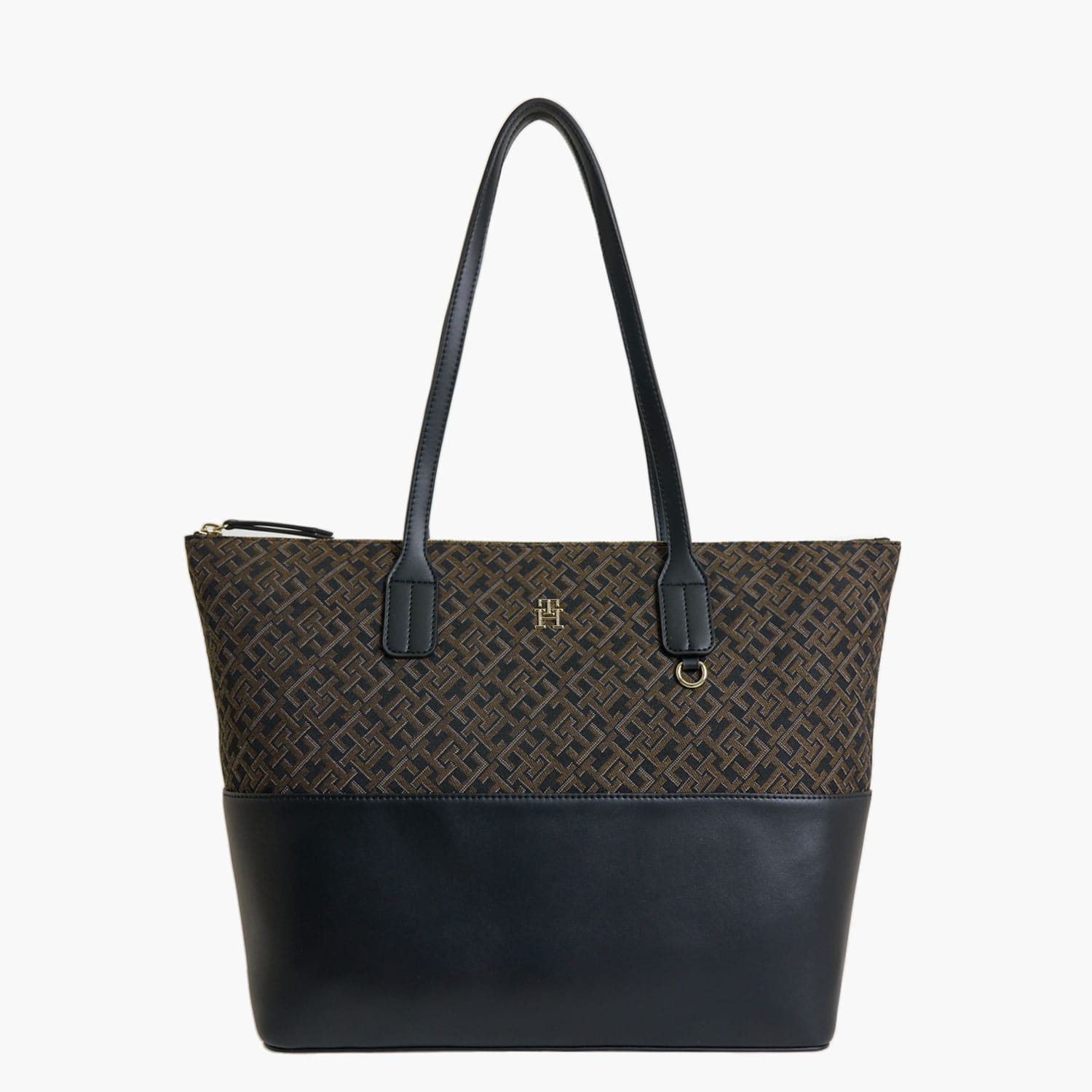 Γυναικείες Τσάντες Jacquard.Tote Μαύρο ECOleather-Ύφασμα Tommy Hilfiger