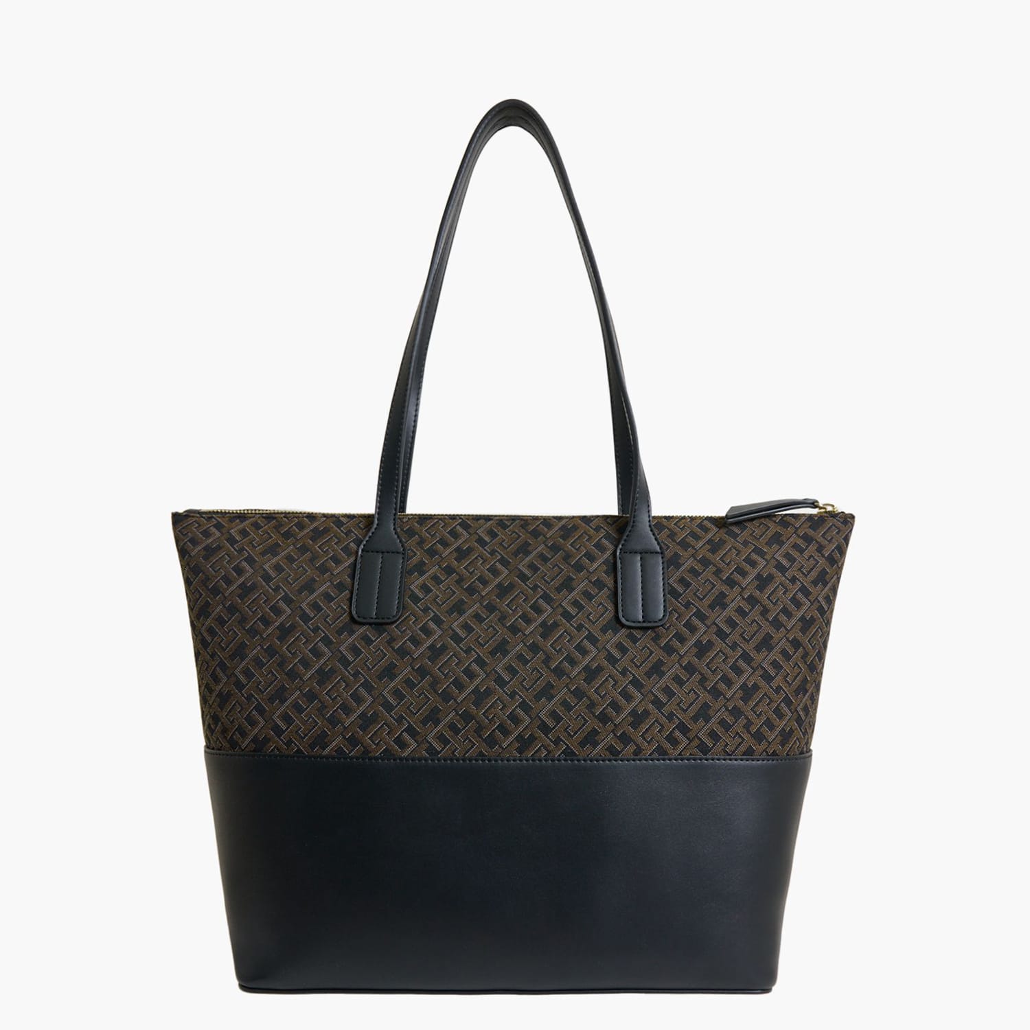 Γυναικείες Τσάντες Jacquard.Tote Μαύρο ECOleather-Ύφασμα Tommy Hilfiger Γυναικείες Τσάντες Jacquard.Tote Μαύρο ECOleather-Ύφασμα Tommy Hilfiger