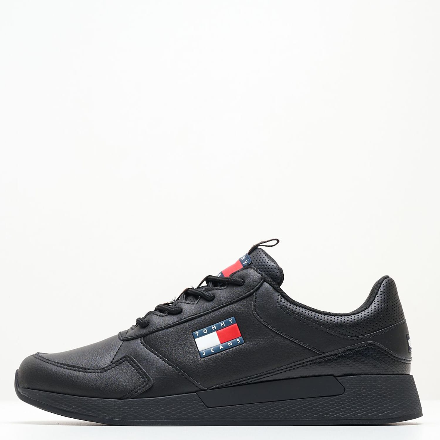 Ανδρικά Παπούτσια Casual Jeans.Flexi Μαύρο Δέρμα Tommy Hilfiger