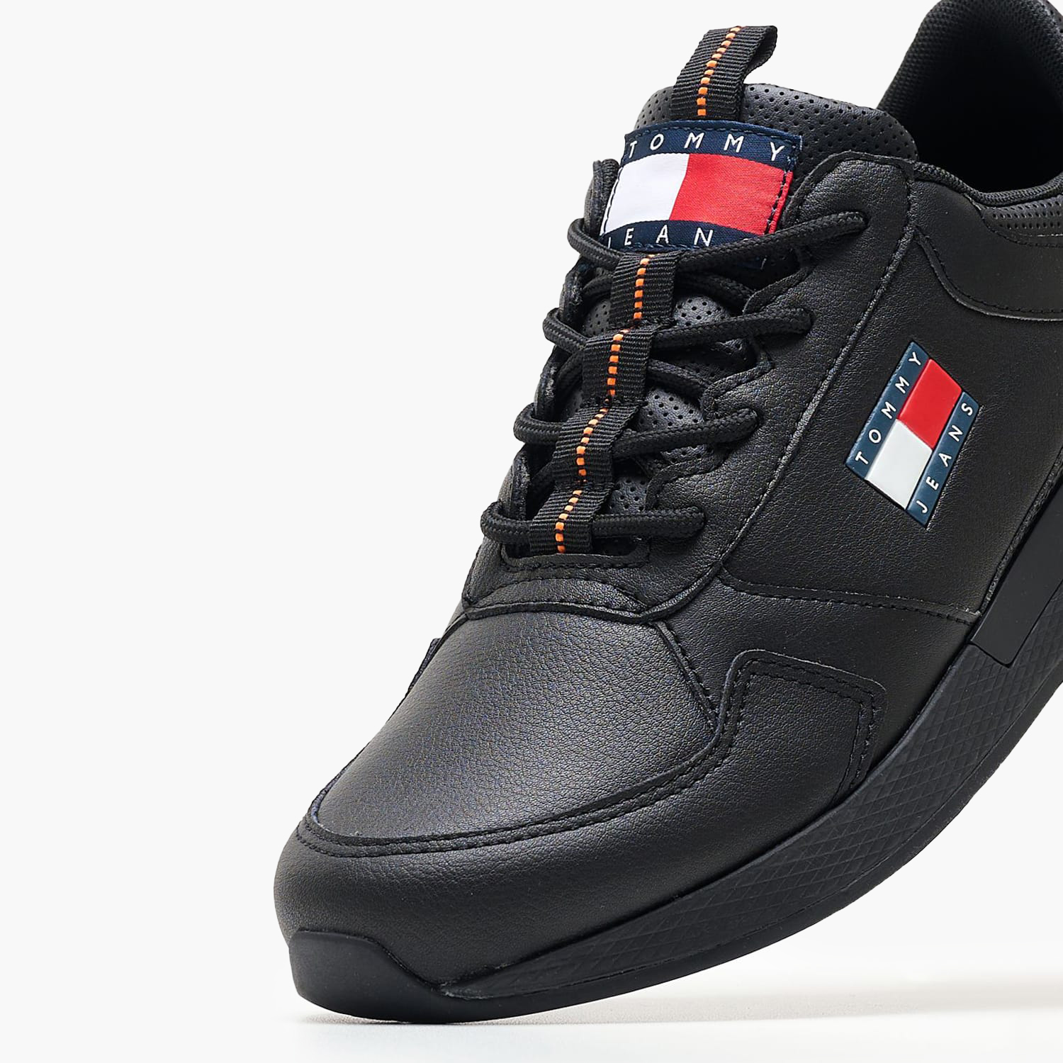 Ανδρικά Παπούτσια Casual Jeans.Flexi Μαύρο Δέρμα Tommy Hilfiger