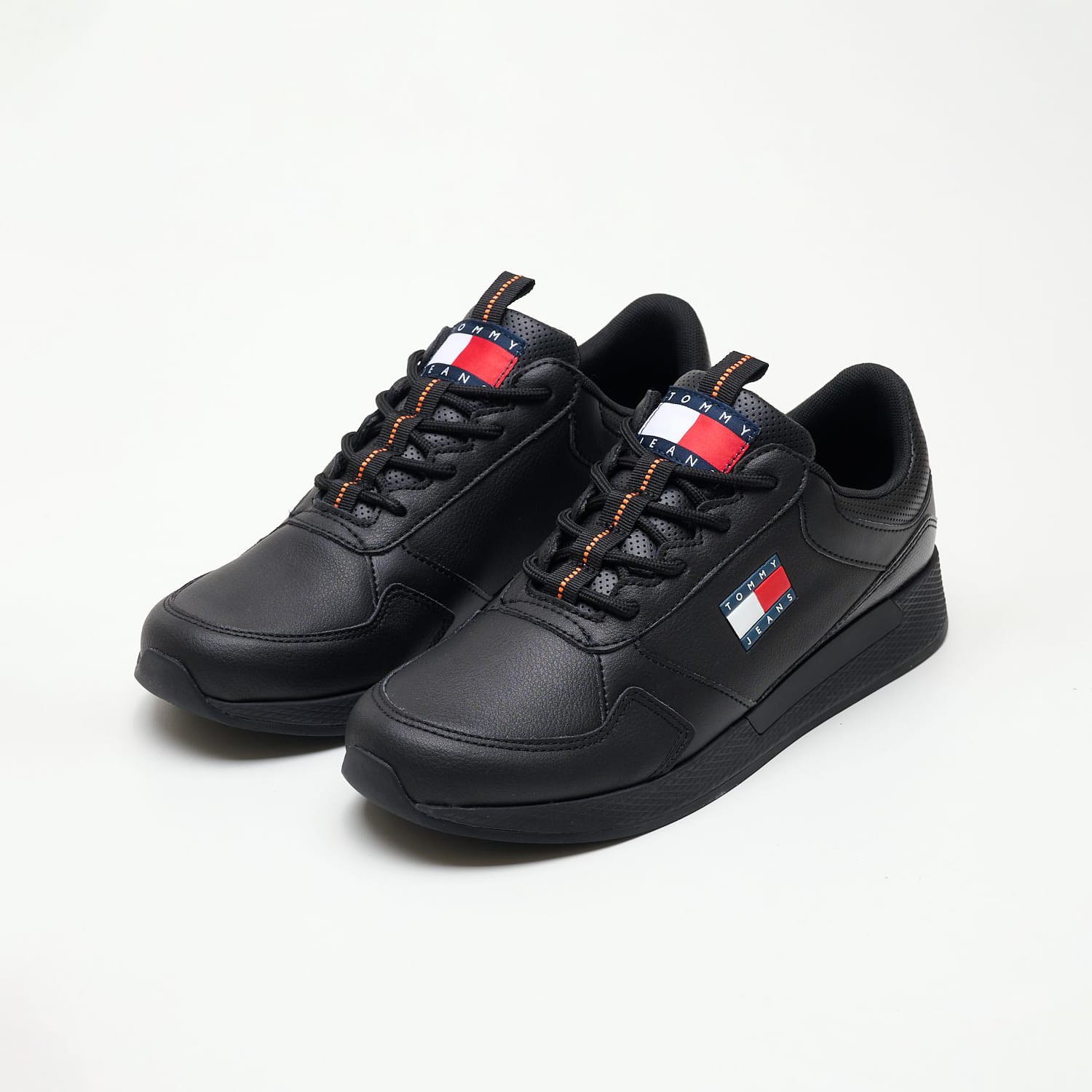 Ανδρικά Παπούτσια Casual Jeans.Flexi Μαύρο Δέρμα Tommy Hilfiger