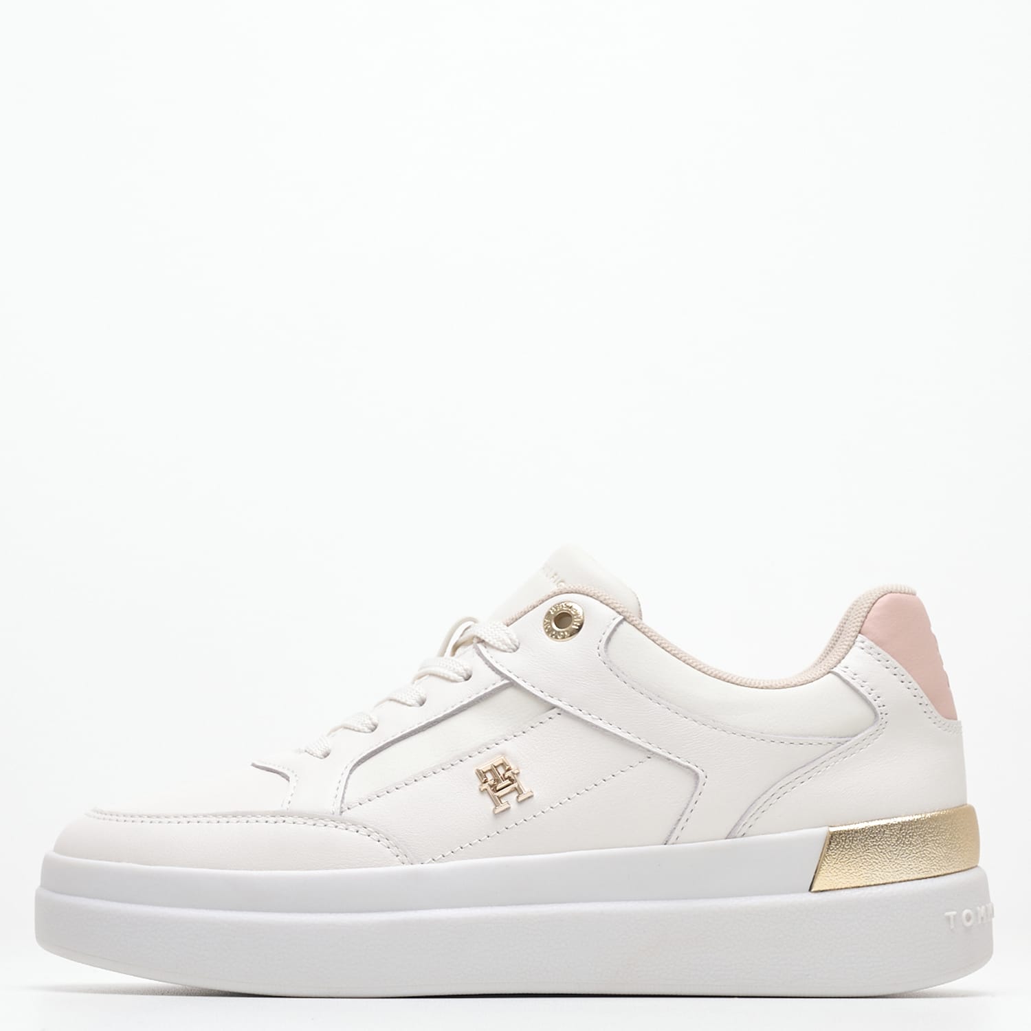 Γυναικεία Παπούτσια Casual Lux.Hardware Άσπρο Δέρμα Tommy Hilfiger