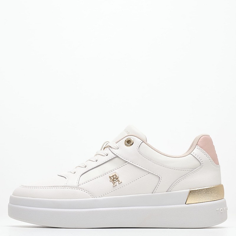 Γυναικεία Παπούτσια Casual Lux.Hardware Άσπρο Δέρμα Tommy Hilfiger