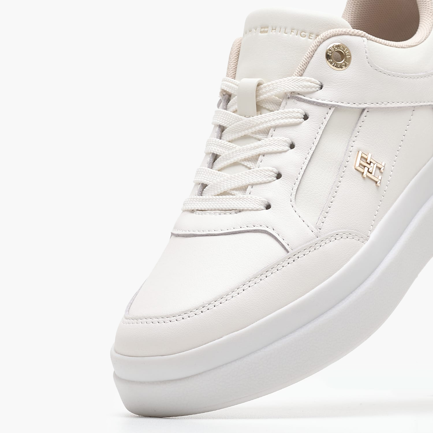 Γυναικεία Παπούτσια Casual Lux.Hardware Άσπρο Δέρμα Tommy Hilfiger