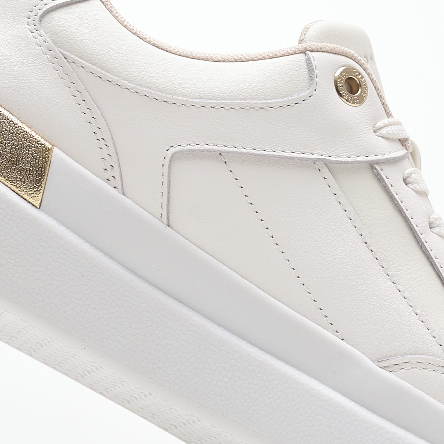 Γυναικεία Παπούτσια Casual Lux.Hardware Άσπρο Δέρμα Tommy Hilfiger Γυναικεία Παπούτσια Casual Lux.Hardware Άσπρο Δέρμα Tommy Hilfiger