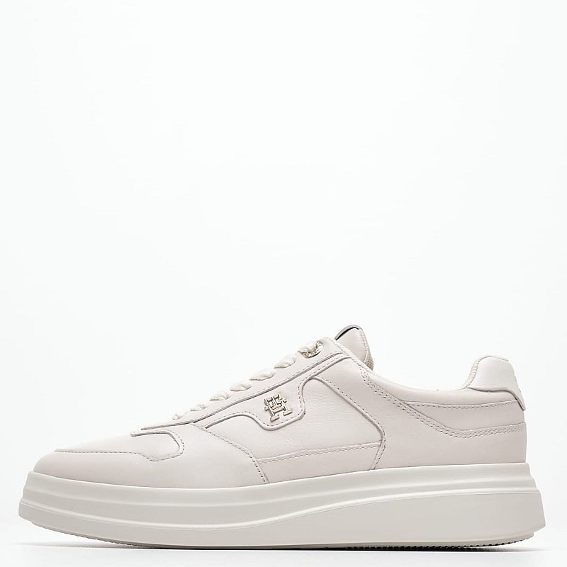 Women Casual Shoes Lux.Pointy White Leather Tommy Hilfiger