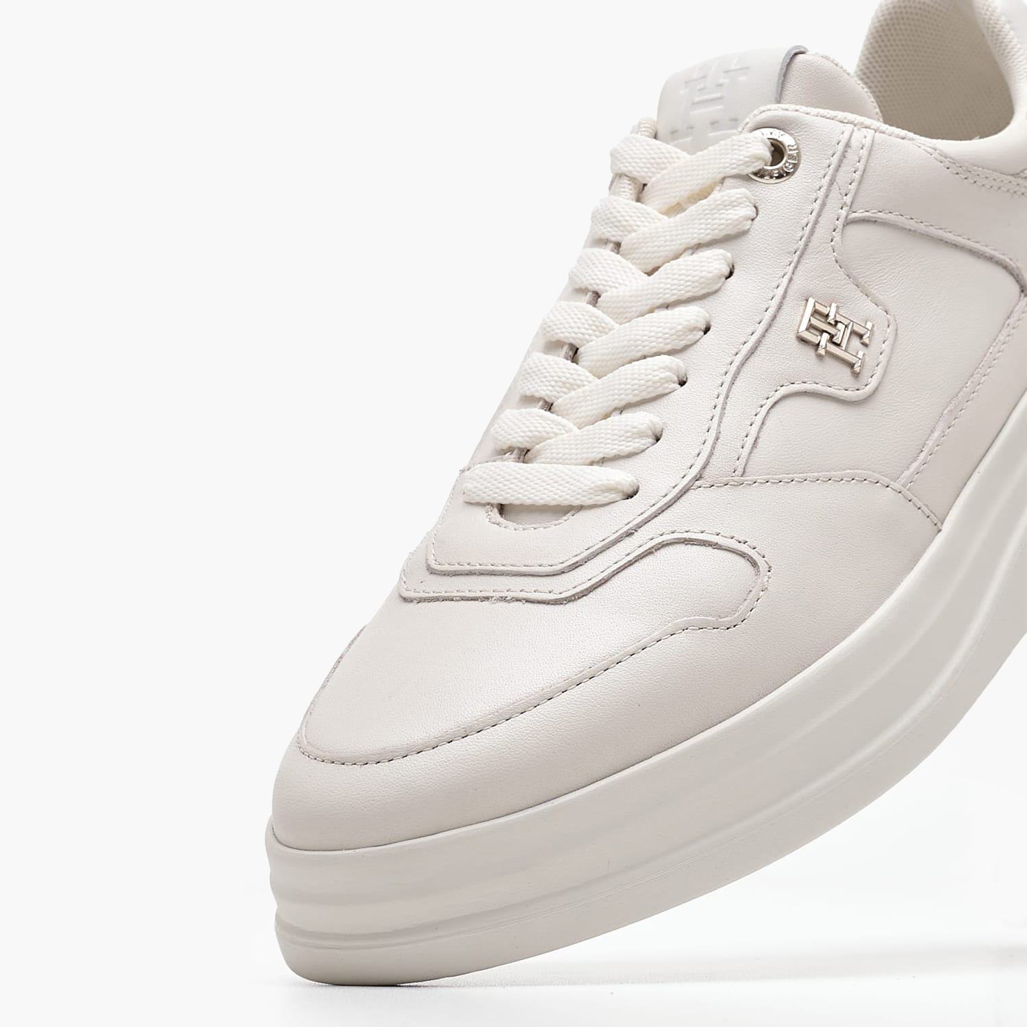 Γυναικεία Παπούτσια Casual Lux.Pointy Άσπρο Δέρμα Tommy Hilfiger