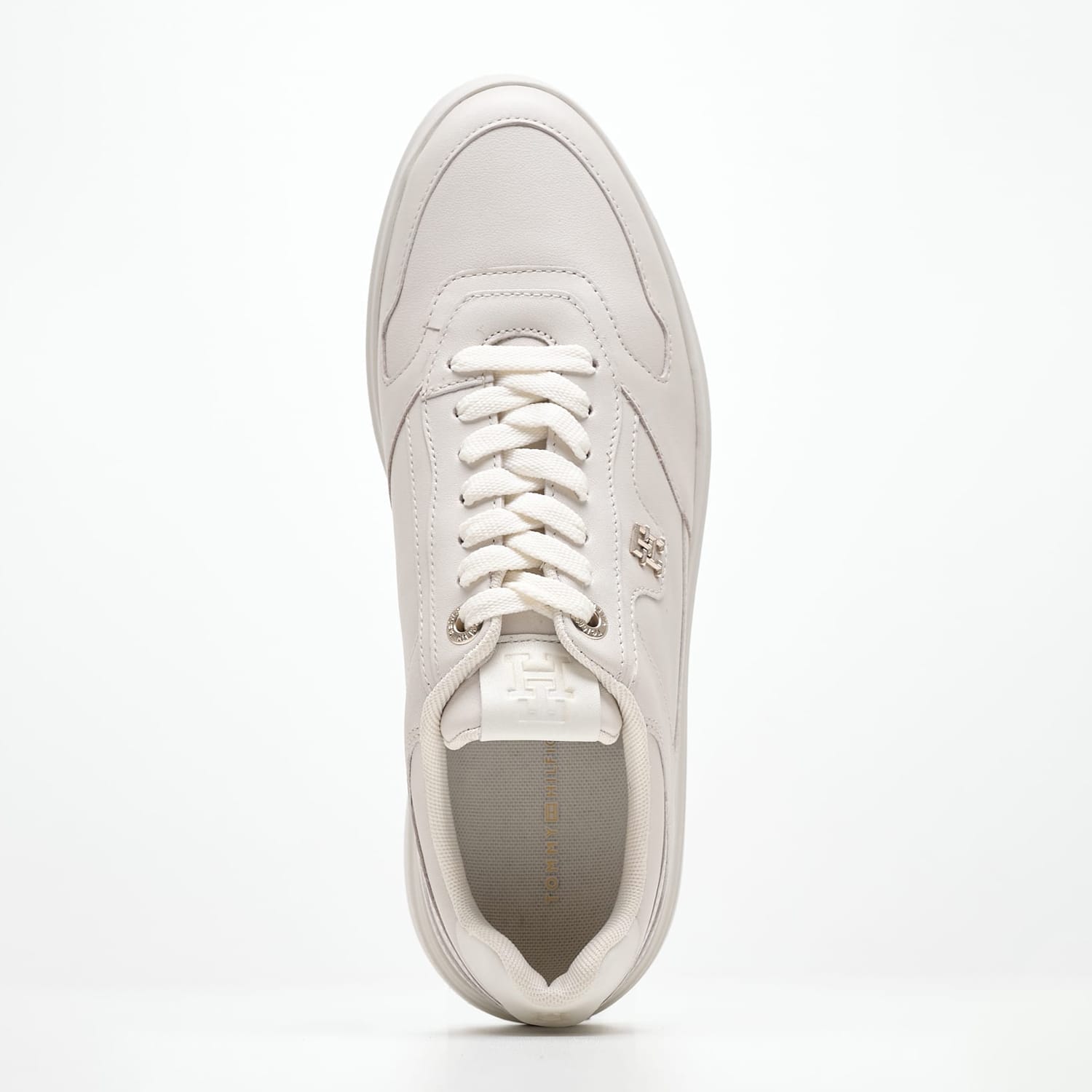 Women Casual Shoes Lux.Pointy White Leather Tommy Hilfiger Women Casual Shoes Lux.Pointy White Leather Tommy Hilfiger