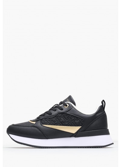 Γυναικεία Παπούτσια Casual Bold.Flat.Low Μαύρο Δέρμα Calvin Klein
