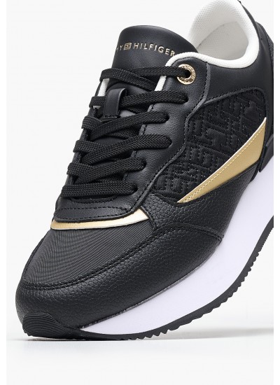 Γυναικεία Παπούτσια Casual Bold.Flat.Low Μαύρο Δέρμα Calvin Klein